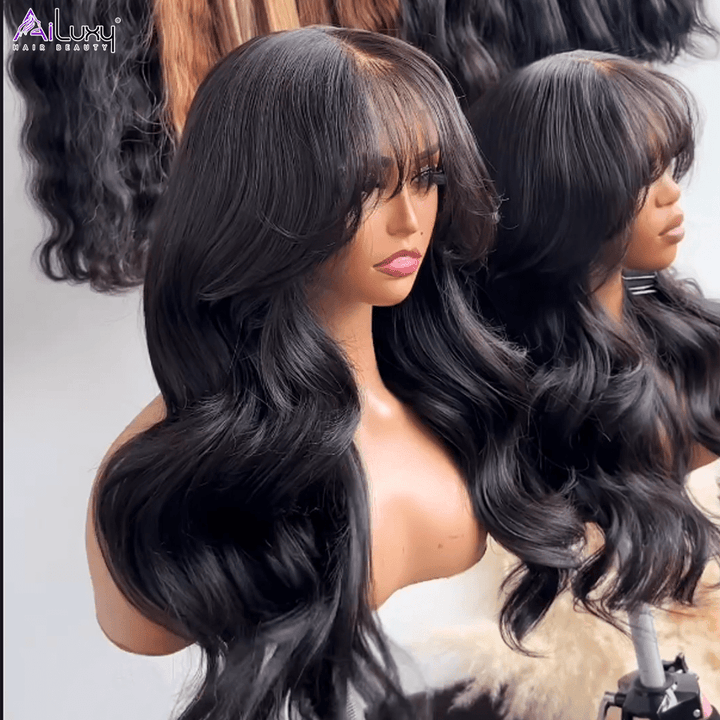ailuxyhair-fr 18（En france） AILUXYl Body Wave Longue Noir Perruque 200% densité  100% Cheveux Humains Je voudrais comme sur la vidéo