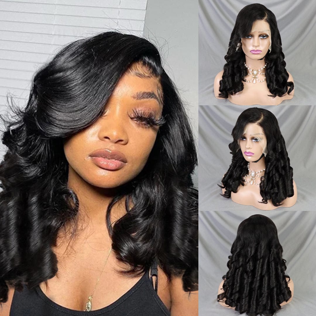 ailuxyhair-fr 20 AILUXY 13x4 Lace Frontal Perruque Wave Longue Couleur Naturelle 100% Cheveux Humains