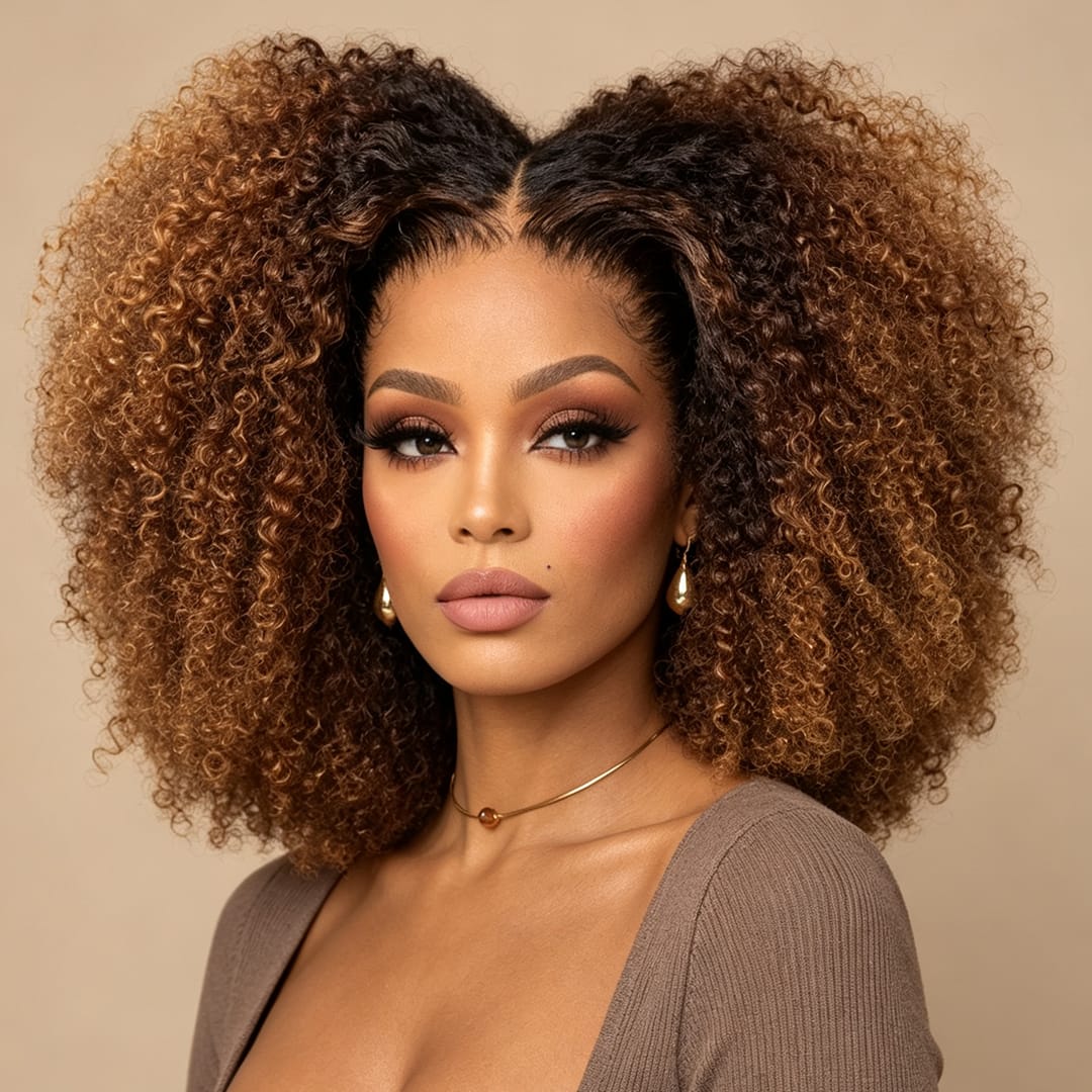 ailuxyhair-fr 200% / 12 (En France) AILUXY T Part Lace Perruque Chocolat Brun 1B/30 Bouclé Bob Perruque 100% Cheveux Humains