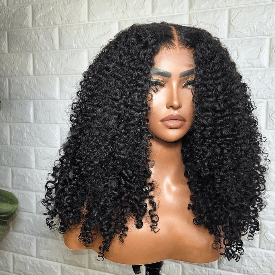 ailuxyhair-fr 22 AILUXYhair 4x4 Lace Frontal Bouclée Perruque  200% densité Vrais Cheveux Humains