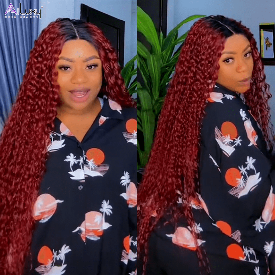 ailuxyhair-fr 28 AILUXY 13x4 Lace Perruque Lisse Bob Perruque Courte 1B99J 200% densité 100% cheveux humains
