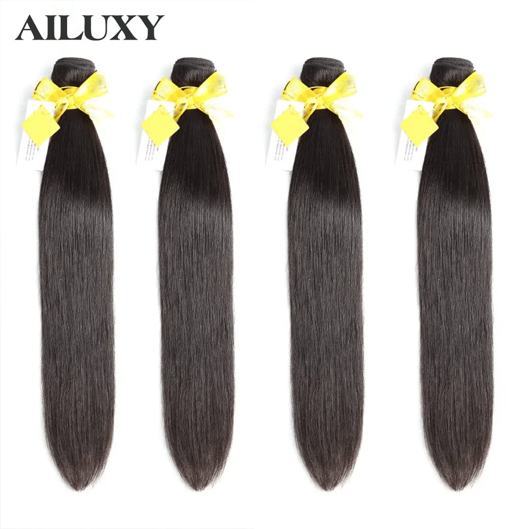ailuxyhair-fr 32 32 32 32 Raw Hair Unprocessed Peruvian Human Hair 12A Raw Virgin Hair Straight 4 Bundles 100% Human Hair length 32 32 32 32