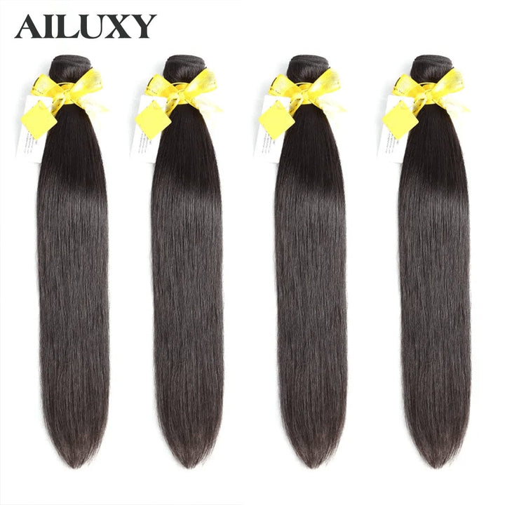 ailuxyhair-fr 32 32 32 32 Raw Hair Unprocessed Peruvian Human Hair 12A Raw Virgin Hair Straight 4 Bundles 100% Human Hair length 32 32 32 32