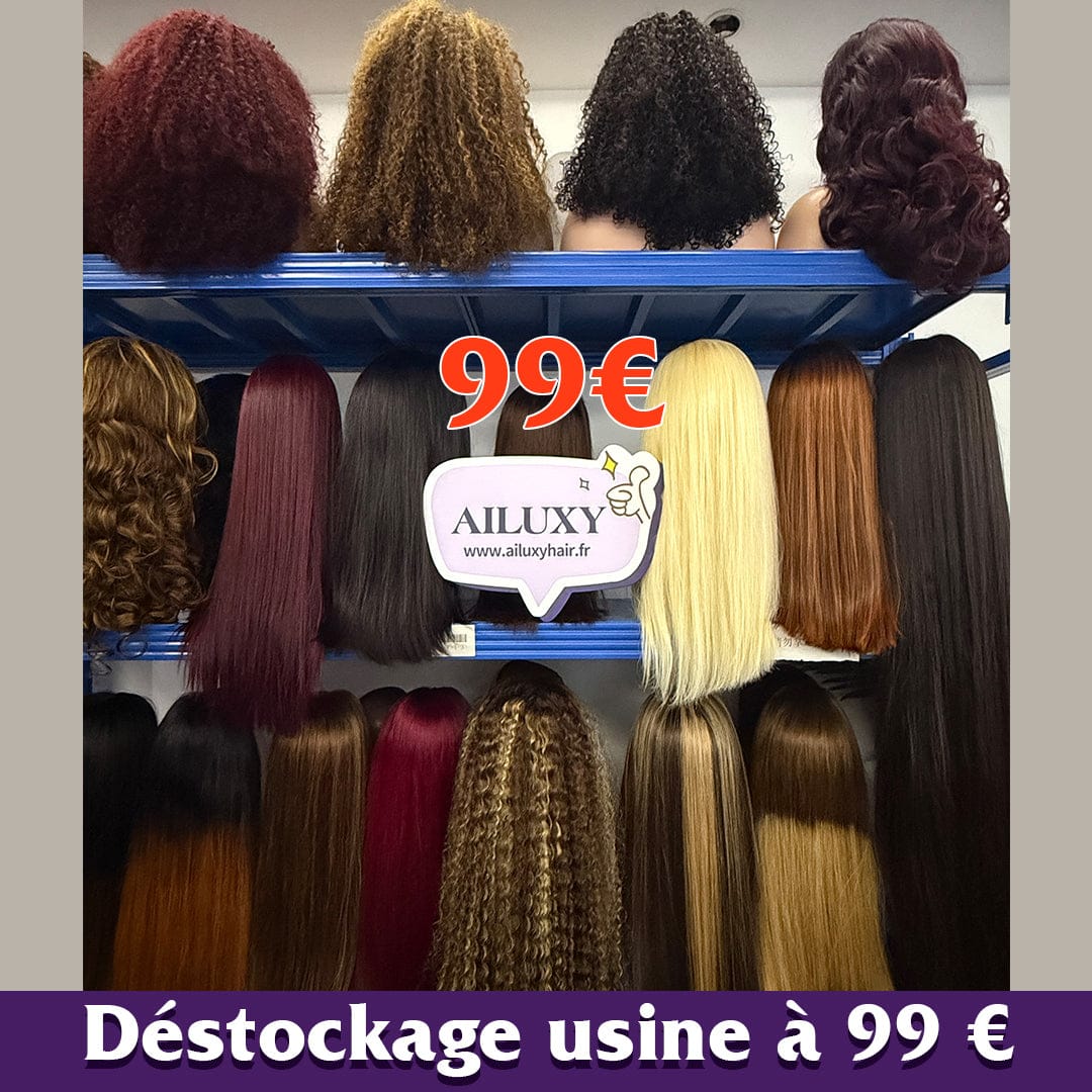 ailuxyhair-fr 4 Perruques Combo AILUXY Lot Surprise Déstockage | 4 Perruques Combo=99€ en Gros 20~40 pouces, expédition au hasard, mélange cheveux humains, stock limité, sans retour