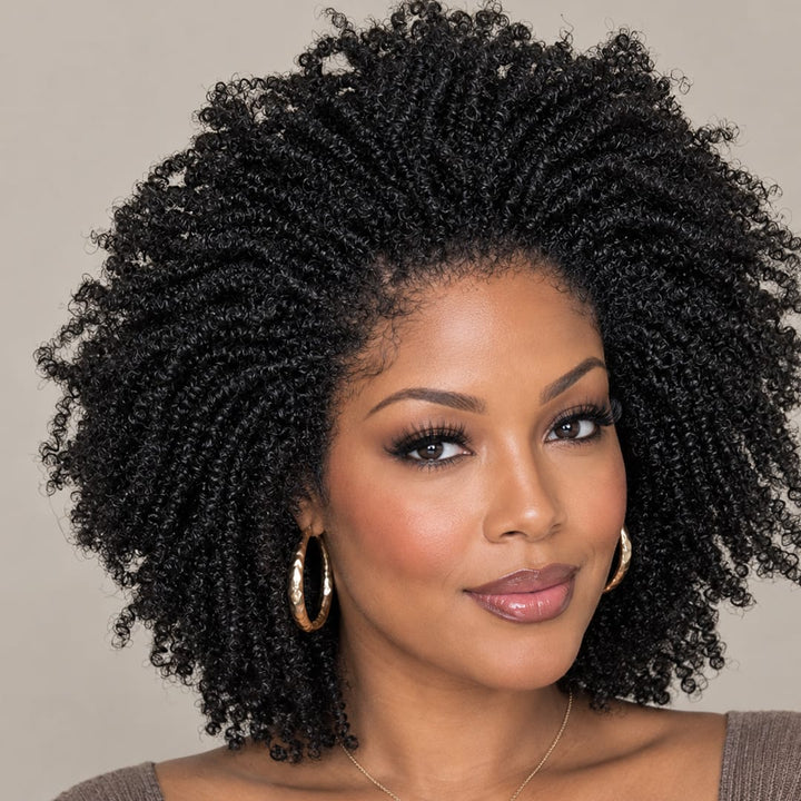 ailuxyhair-fr 8 pouces AILUXY Perruque en Cheveux Humains à Boucles Ressort Noires, Lace Front 13×4 Transparente, Style Frais et Décontracté, Facile à Entretenir, Modèle Tendance