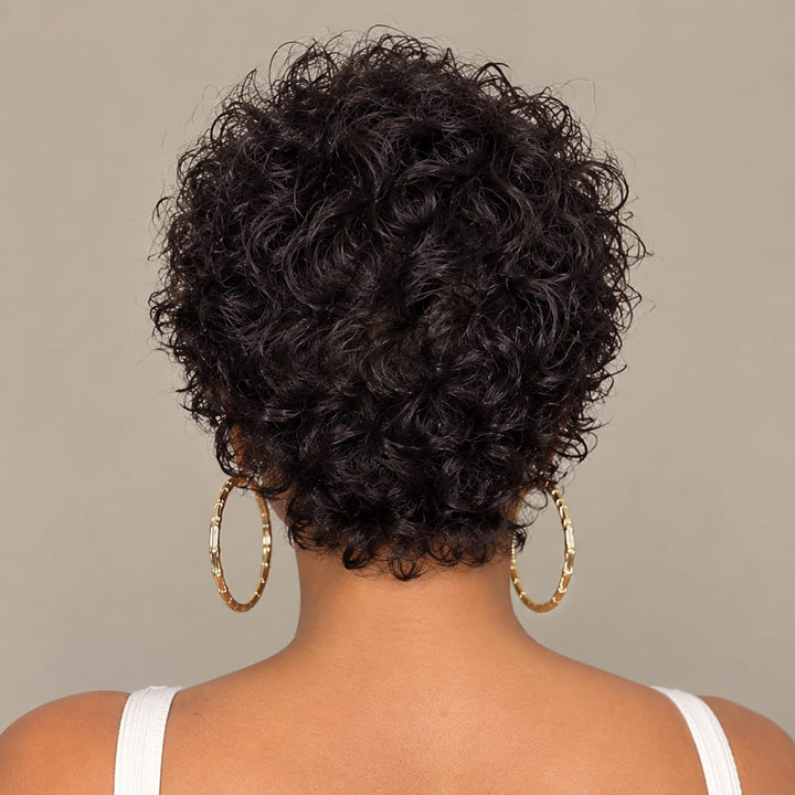 ailuxyhair-fr AILUXY 001 AILUXY Perruque Pixie bouclée tendance avec reflets 1 minute pour des cheveux de star