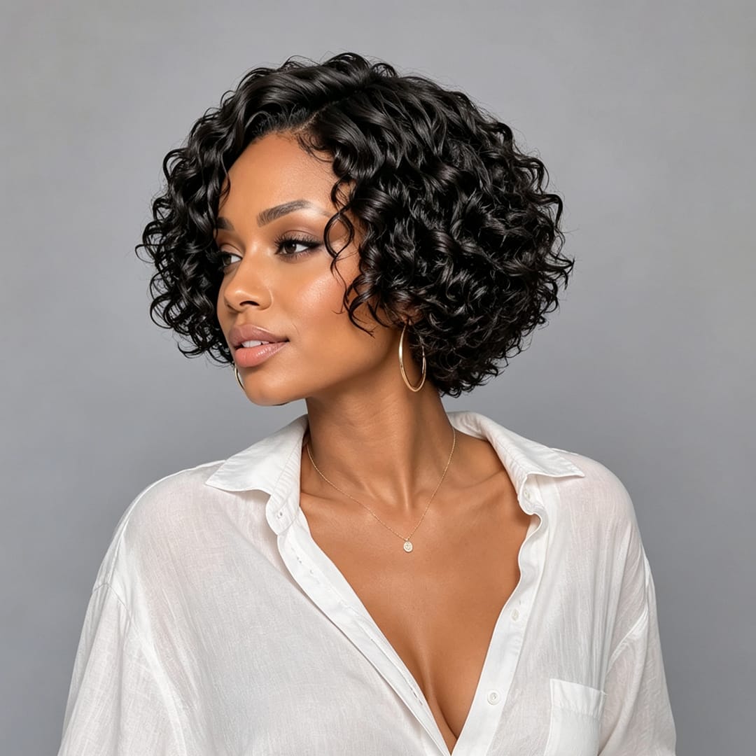 ailuxyhair-fr AILUXY 001 AILUXY Perruque Volume et glamour Perruque bouclé Noir