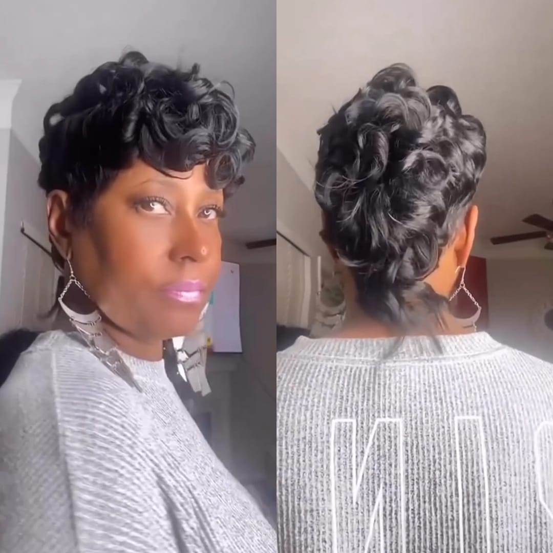 ailuxyhair-fr AILUXY 001 identique à l'image(pas une perruque） AILUXY Perruques pour alopécie cheveux afro Topper Capillaire Wavy à Clips – Cheveux humains, Fixation Stable Toute la Journée