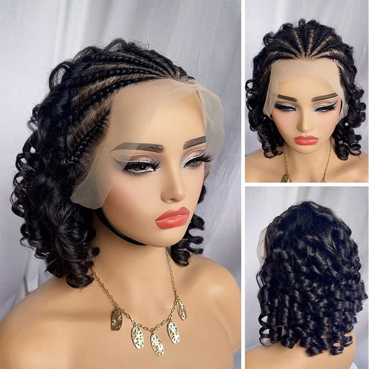 ailuxyhair-fr AILUXY 003 Ailuxy 13X4 avant dentelle tresse rouleau romain style court bouclé