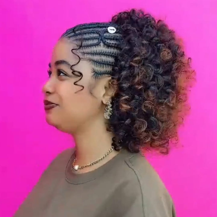 ailuxyhair-fr AILUXY 003 AILUXY Lace Frontal Boucles serrées Look afro parfait tresses fines médianes et boucles rebondies