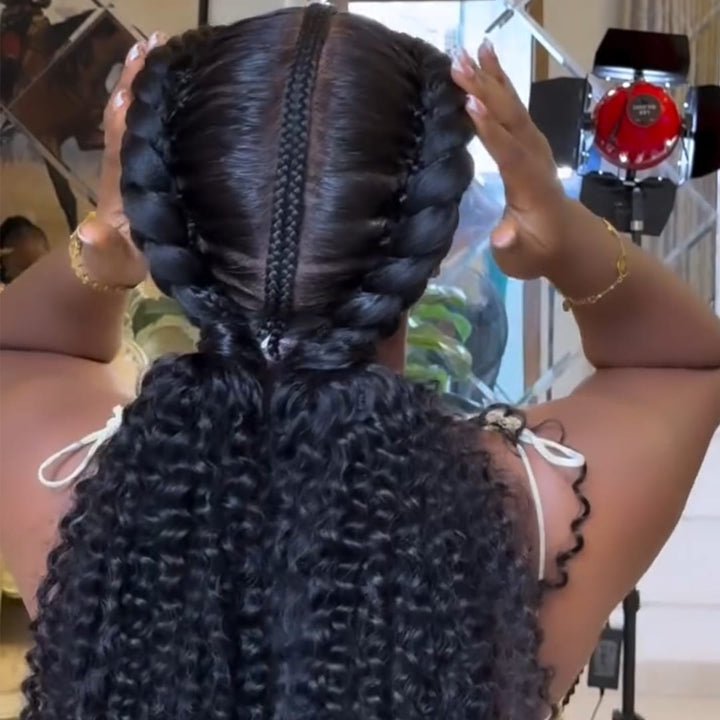ailuxyhair-fr AILUXY 003 AILUXY  Lace Frontal Des tresses fines et des boucles bien définies