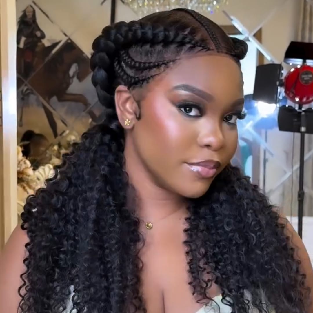 ailuxyhair-fr AILUXY 003 AILUXY  Lace Frontal Des tresses fines et des boucles bien définies