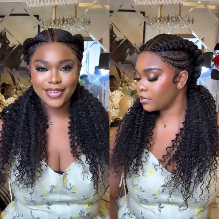ailuxyhair-fr AILUXY 003 AILUXY  Lace Frontal Des tresses fines et des boucles bien définies