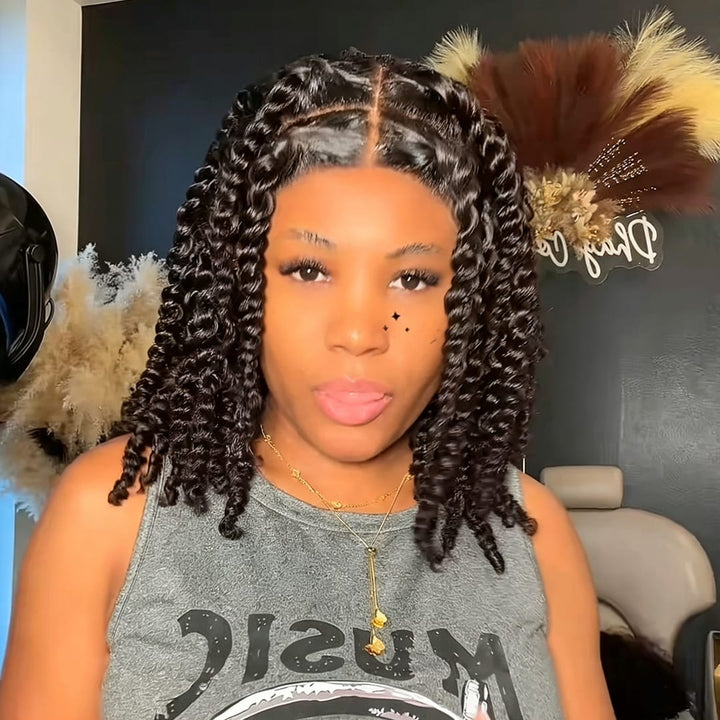 ailuxyhair-fr AILUXY 003 AILUXY Mi-Tresses Bouclées Afro Noires Spring Twists Courts Volumineux