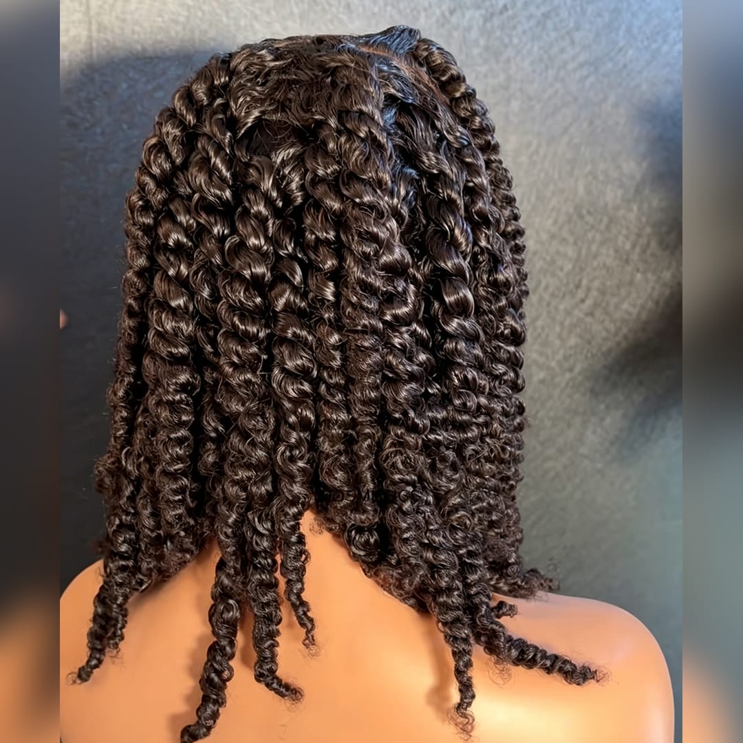 ailuxyhair-fr AILUXY 003 AILUXY Mi-Tresses Bouclées Afro Noires Spring Twists Courts Volumineux