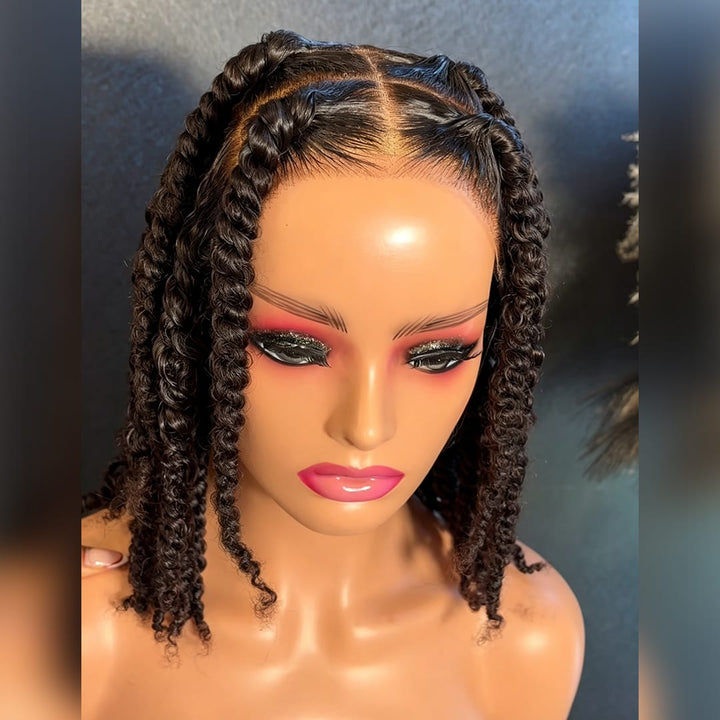 ailuxyhair-fr AILUXY 003 AILUXY Mi-Tresses Bouclées Afro Noires Spring Twists Courts Volumineux