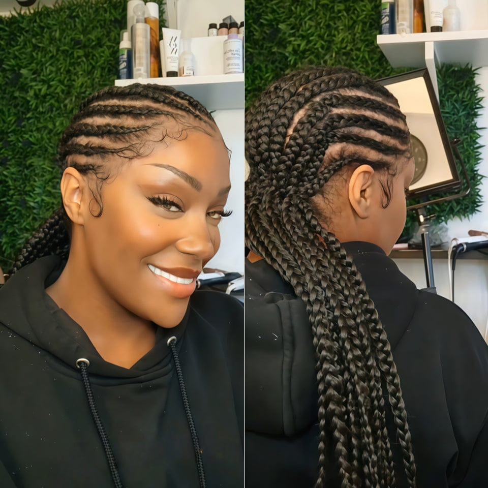 ailuxyhair-fr AILUXY 003 Identique à la photo 26pouces AILUXY 100% identique Tressée perruque Légères full LACE