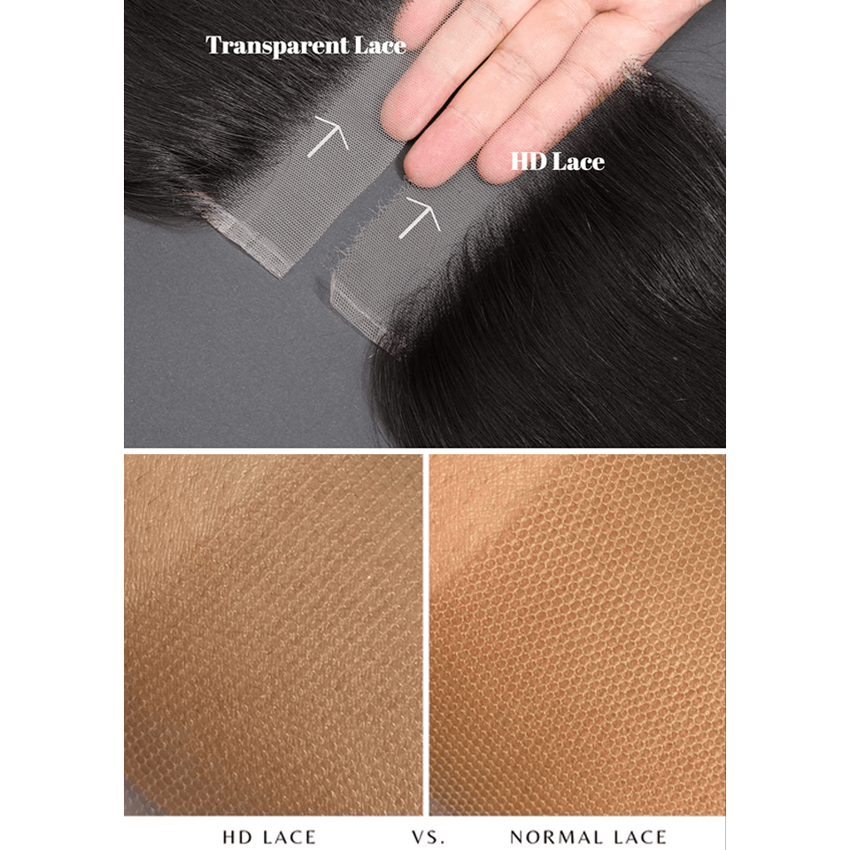 ailuxyhair-fr AILUXY 13x4 HD Lace Frontal Perruque Lisse Longue Noir 100% Cheveux Humains