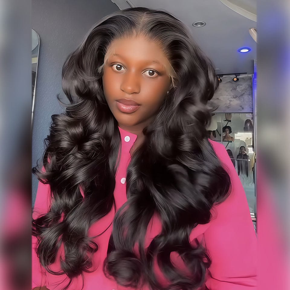 ailuxyhair-fr AILUXY 13x4 Lace Body Wave Longue Noir Perruque VENTE FLASH 2.0