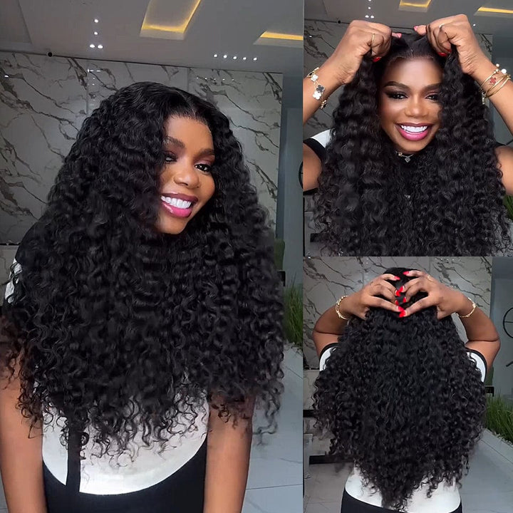 ailuxyhair-fr AILUXY 13x4 Lace bouclée Longue Noir Perruque PROMO FLASH