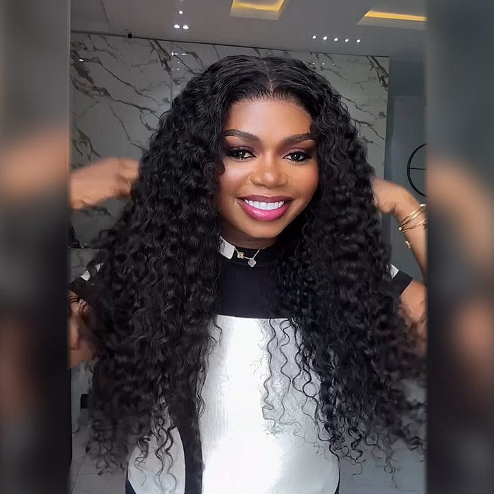 ailuxyhair-fr AILUXY 13x4 Lace bouclée Longue Noir Perruque PROMO FLASH