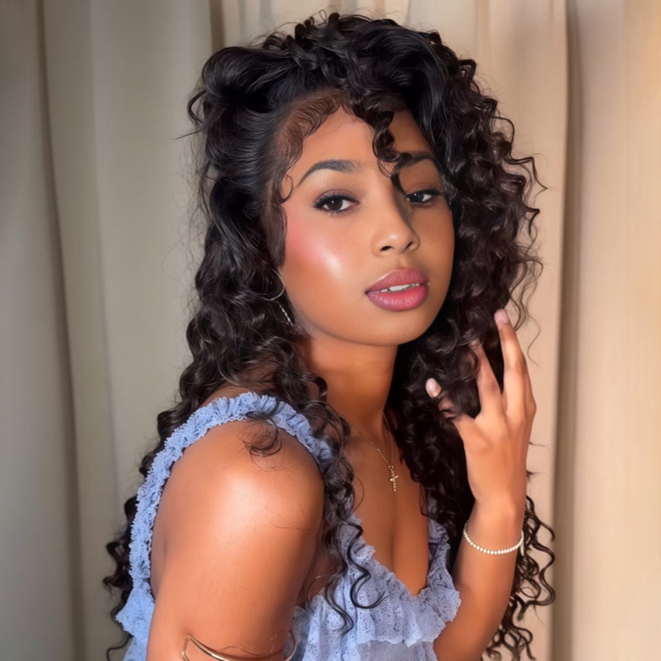 ailuxyhair-fr AILUXY 13x4 Lace deep wave Longue Noir Perruque PROMO FLASH