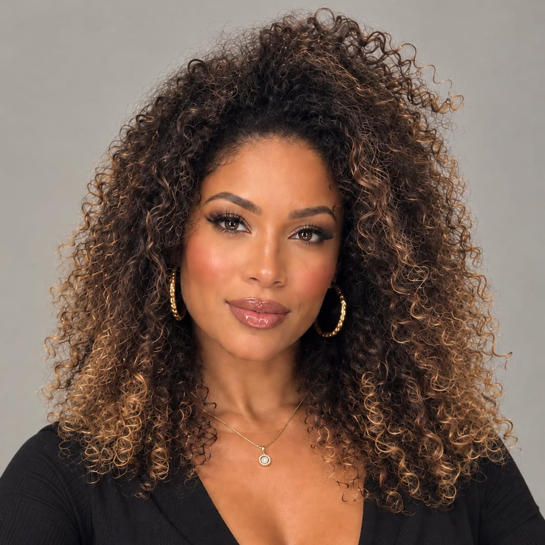 ailuxyhair-fr AILUXY 13x4 Lace Frontal 1bt27 curly  Perruque Court et Frisé BLACK FRIDAY