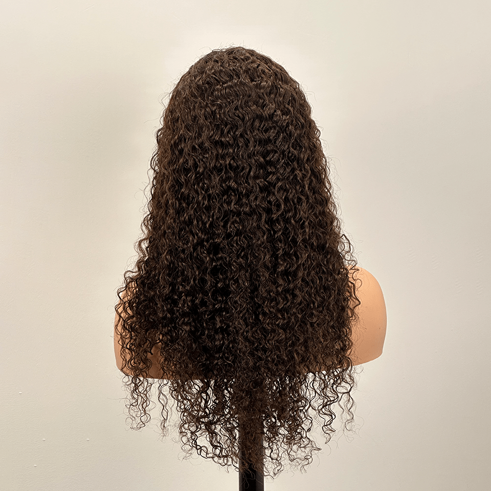 ailuxyhair-fr AILUXY 13x4 Lace Frontal 4# Bourgogne Deep Wave Longue Perruque 100% Cheveux Humains