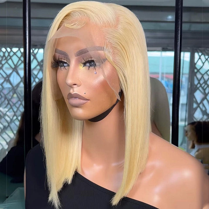 ailuxyhair-fr AILUXY 13x4 Lace Frontal 613 Blond Lisse Bob Perruque 100% Cheveux Humains