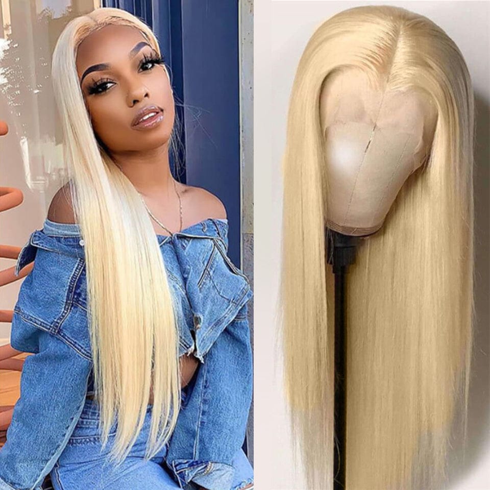 ailuxyhair-fr AILUXY 13x4 Lace Frontal 613 Blond Lisse Longue Perruque 100% Cheveux Humains