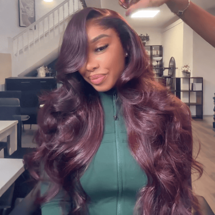 ailuxyhair-fr AILUXY 13x4 Lace Frontal 99J Bourgogne Body Wave Longue Perruque 100% Cheveux Humains 2.0