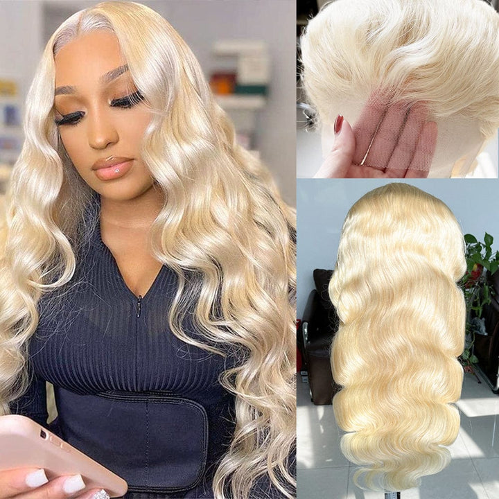 ailuxyhair-fr AILUXY 13x4 Lace Frontal Blond 613 Body Wave Perruque 100% Cheveux Humains