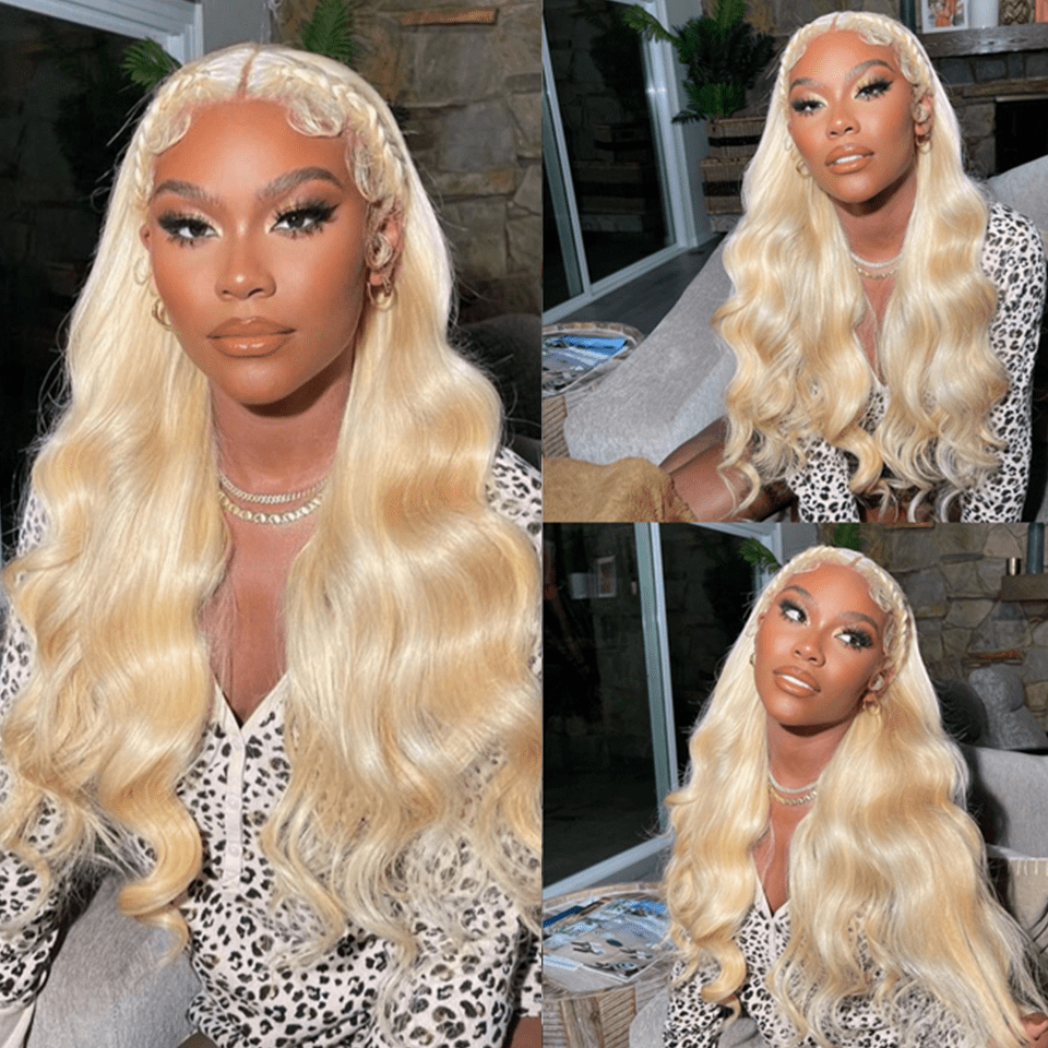 ailuxyhair-fr AILUXY 13x4 Lace Frontal Blond 613 Body Wave Perruque 100% Cheveux Humains