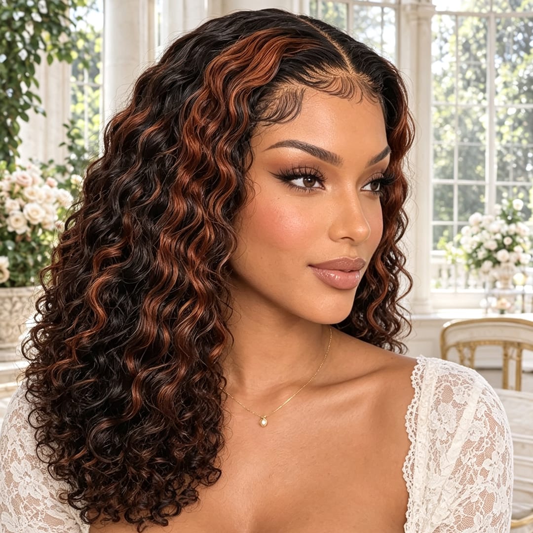 ailuxyhair-fr AILUXY 13x4 Lace Frontal Bob 200% densité Perruque Curly Courte Perruque 100% Cheveux Humains