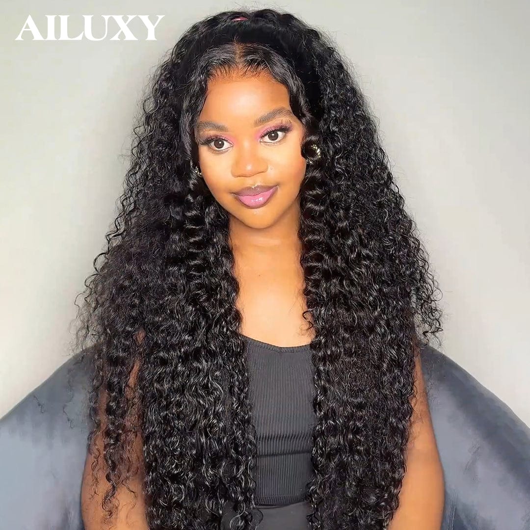 ailuxyhair-fr AILUXY 13x4 Lace Frontal Curly Rose Wave Perruque 200% Densité 100% Vrais Cheveux Humains