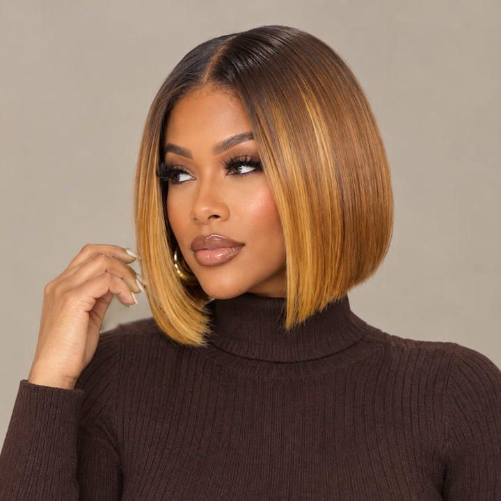 ailuxyhair-fr AILUXY 13x4 Lace Frontal EVA Bob Perruque 100% Cheveux Humains comme sur la vidéo 2 - 3 jours reçus+Un beau cadeau