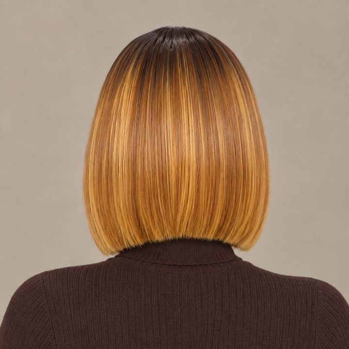 ailuxyhair-fr AILUXY 13x4 Lace Frontal EVA Bob Perruque 100% Cheveux Humains comme sur la vidéo 2 - 3 jours reçus+Un beau cadeau