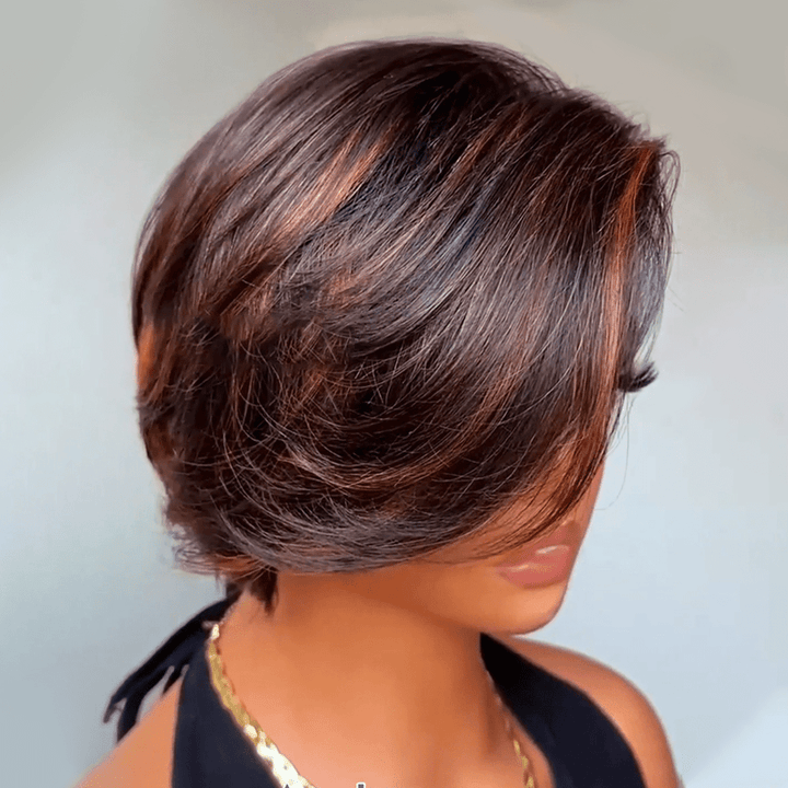 ailuxyhair-fr AILUXY 13x4 Lace Frontal Lisse JUJU Bob Perruque 100% Cheveux Humains comme sur la vidéo 2 - 3 jours reçus+Un beau cadeau