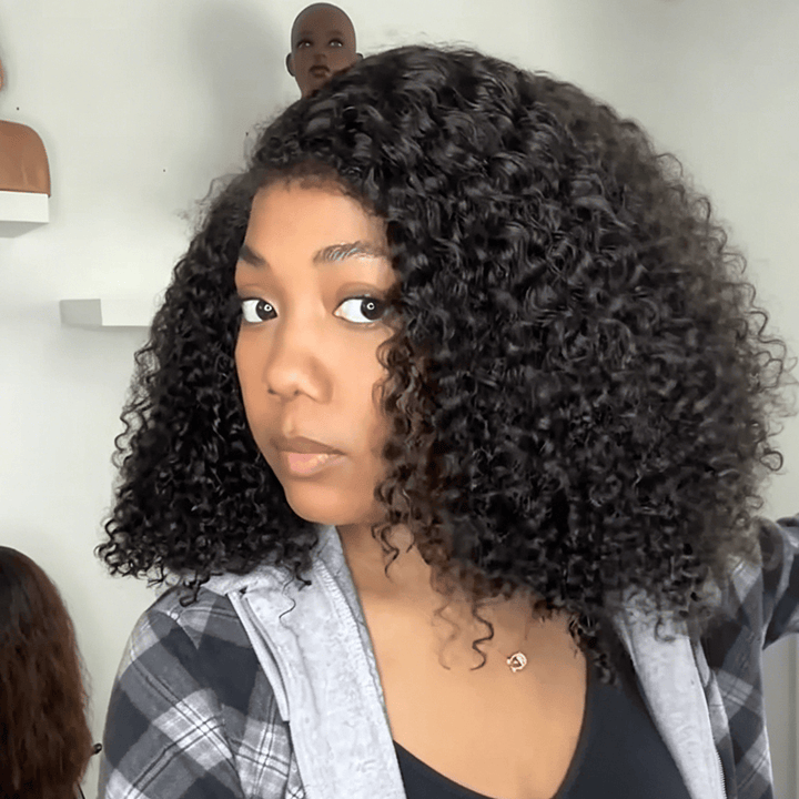 ailuxyhair-fr AILUXY 13x4 Lace Frontal Perruque Courte Bouclée – nouvelles perruques avec une raie sur le côté