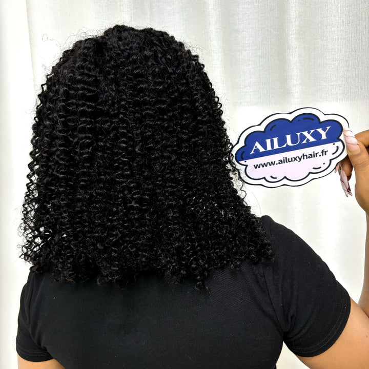 ailuxyhair-fr AILUXY 13x4 Lace Frontal Perruque Curly Courte Bouclée – nouvelles perruques avec une raie sur le côté identique à la vidéo