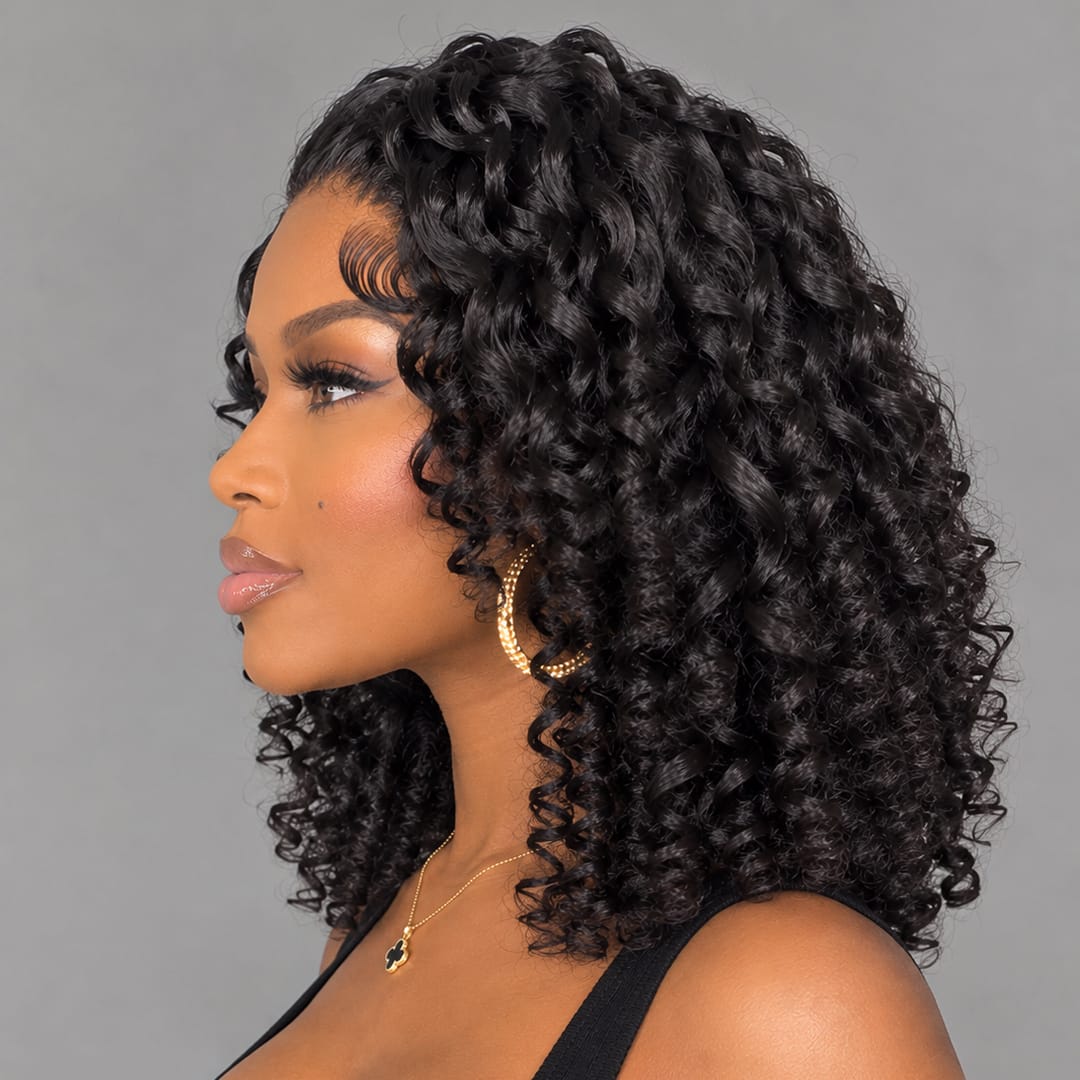 ailuxyhair-fr AILUXY 13x4 Lace Frontal Perruque Rose Wavy Courte Bob Perruque 200% Densité  100% Cheveux Humains comme sur la vidéo 2 - 3 jours reçus+Un beau cadeau