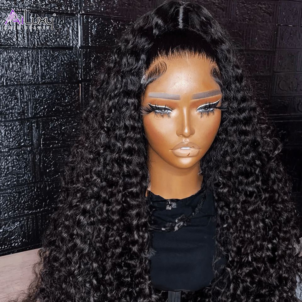 ailuxyhair-fr AILUXY 13x4 Lace Frontal Rose Wave Perruque  200% densité Vrais 100% Cheveux Humains comme sur la vidéo 2 - 3 jours reçus+Un beau cadeau