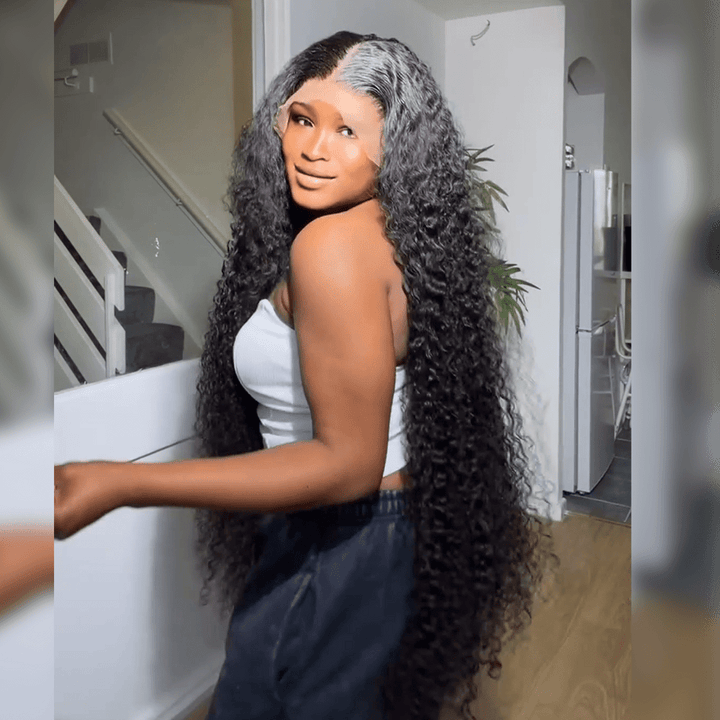 ailuxyhair-fr AILUXY 13x4 Lace Frontal Rose Wave Perruque  200% densité Vrais 100% Cheveux Humains comme sur la vidéo 2 - 3 jours reçus+Un beau cadeau