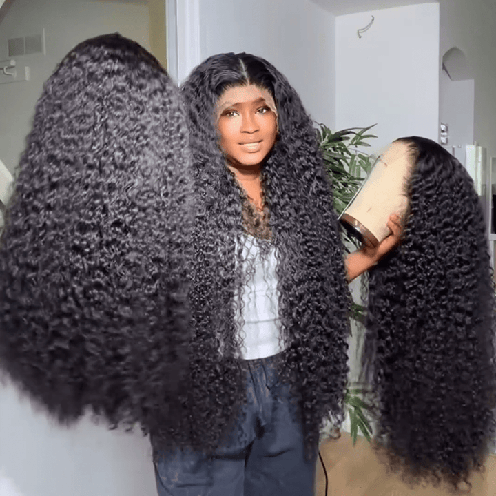 ailuxyhair-fr AILUXY 13x4 Lace Frontal Rose Wave Perruque  200% densité Vrais 100% Cheveux Humains comme sur la vidéo 2 - 3 jours reçus+Un beau cadeau