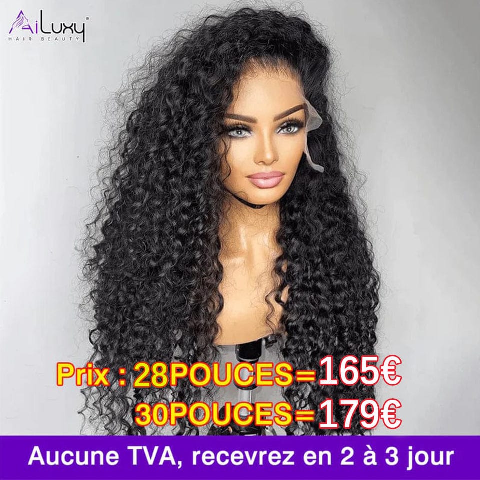 ailuxyhair-fr AILUXY 13x4 Lace Frontal Rose Wave Perruque  200% densité Vrais 100% Cheveux Humains comme sur la vidéo 2 - 3 jours reçus+Un beau cadeau