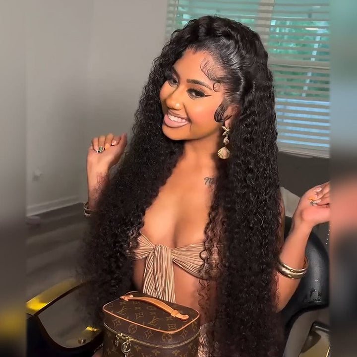 ailuxyhair-fr AILUXY 13x4 Lace Frontal Rose Wave Perruque  200% densité Vrais 100% Cheveux Humains comme sur la vidéo 2 - 3 jours reçus+Un beau cadeau