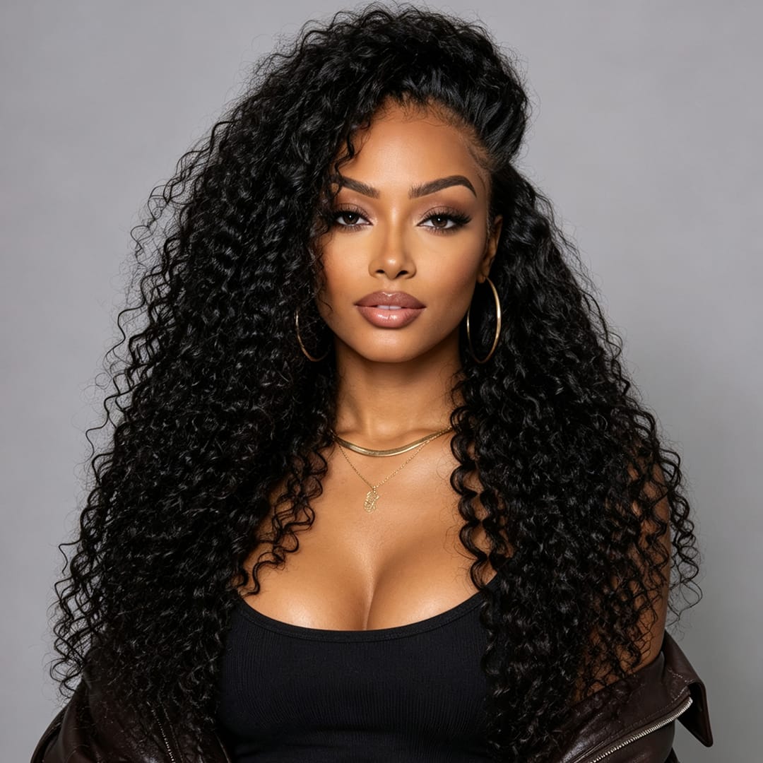 ailuxyhair-fr AILUXY 13x4 Lace Frontal Rose Wave Perruque  200% densité Vrais 100% Cheveux Humains comme sur la vidéo 2 - 3 jours reçus+Un beau cadeau