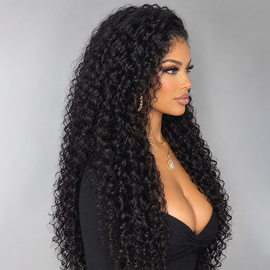 ailuxyhair-fr AILUXY 13x4 Lace Frontal Rose Wave Perruque  200% densité Vrais 100% Cheveux Humains comme sur la vidéo 2 - 3 jours reçus+Un beau cadeau 2.0