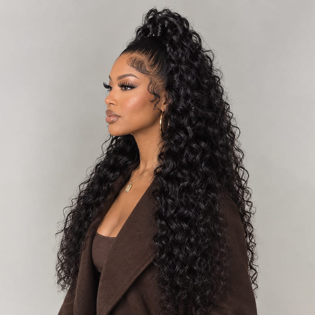 ailuxyhair-fr AILUXY 13x4 Lace Frontal Rose Wave Perruque  200% densité Vrais 100% Cheveux Humains comme sur la vidéo+Un beau cadeau