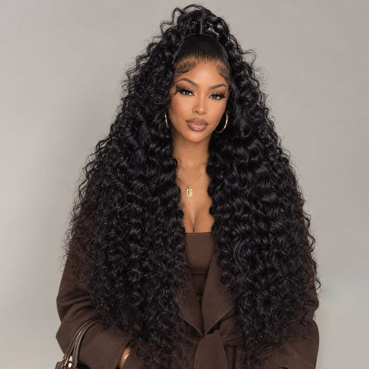 ailuxyhair-fr AILUXY 13x4 Lace Frontal Rose Wave Perruque  200% densité Vrais 100% Cheveux Humains comme sur la vidéo+Un beau cadeau